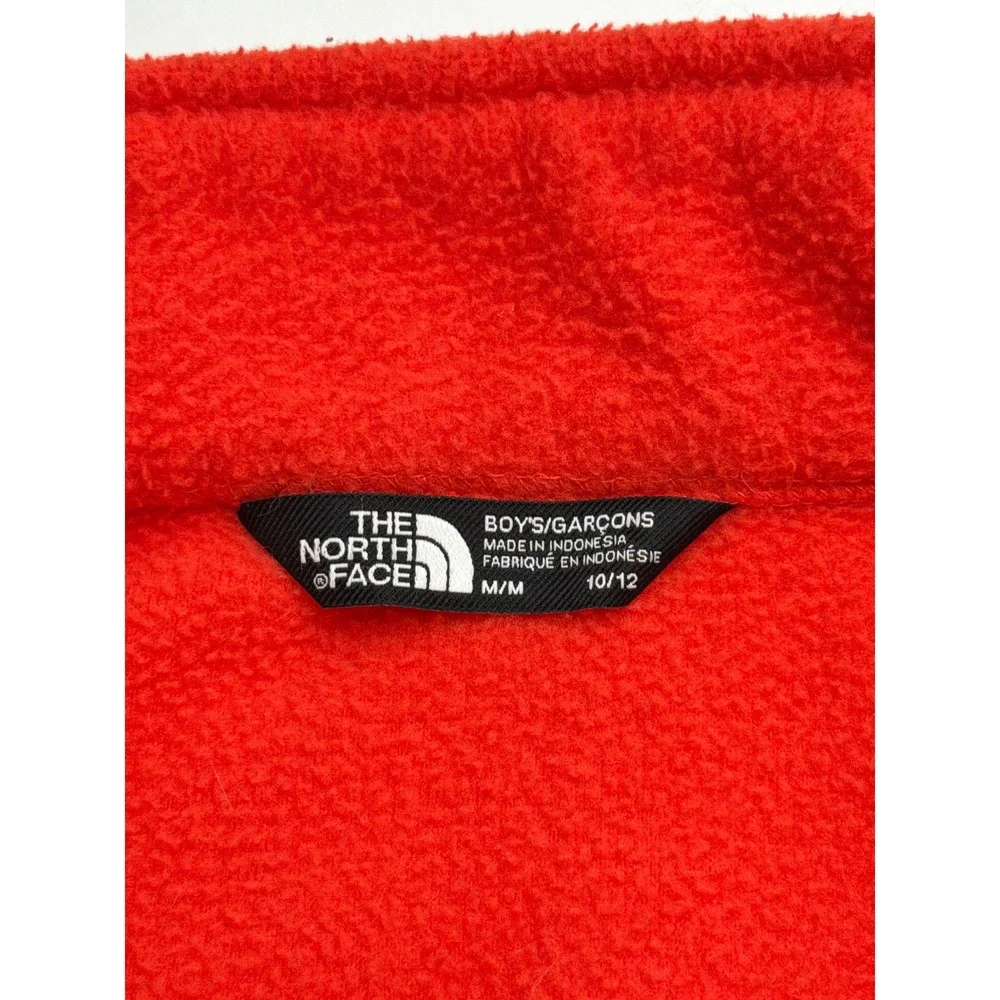 The North Face Kids Red Full Zip Fleece Jacket Mock Neck  Medium 10/12